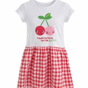 NWT TucTuc white dress with cherry print size 3